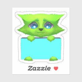 Niedlich-Green Fantasy Creature Scrapbook Sticker