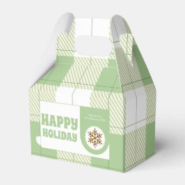 Niedlich Green Gingham Kariert Holiday Geschenkschachtel