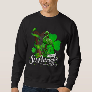 Niedlich Green Irish Flamingo St Patrick Day Kleeb Sweatshirt