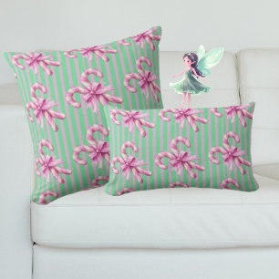 Niedlich Green Lila Pink Candy Cane Weihnachten Lendenkissen
