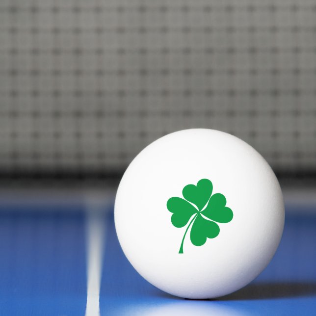 Niedlich Green Lucky 4 Blätter Herz Clover Kleebla Tischtennisball (Netto)