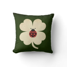Niedlich Green Lucky Ladybug Kleeblatt