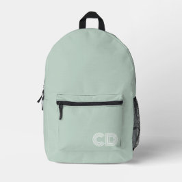 Niedlich-Green-Monogram-Schule Bedruckter Rucksack