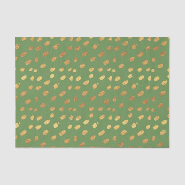 Niedlich Green und Gold Seidenpapier (Vorderseite)