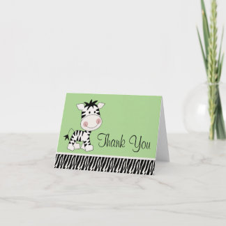 Niedlich Green Zebra Dankeschön Karten