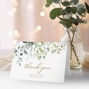Niedlich Greenery Eucalyptus Brautparty Vielen Dan Karte