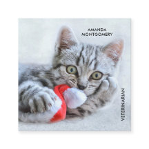 Niedlich Grey Tabby Cat Weihnachtsfeiertag Xmas