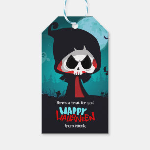 Niedlich Grim Sensenmann Halloween KIDS LECKEREI G Geschenkanhänger