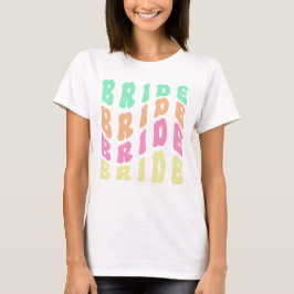 Niedlich Groovy Retro Junggeselinnen-Abschied Brid T-Shirt