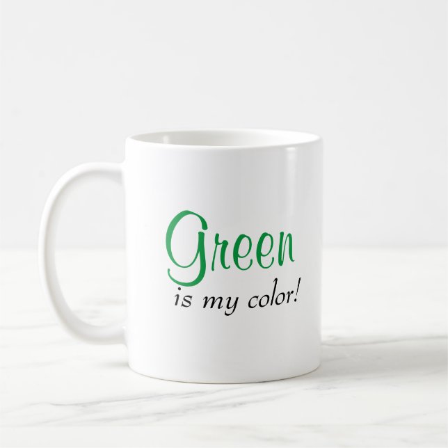 Niedlich grün ist mein Farbangebot Kaffeetasse (Links)
