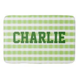 Niedlich grün und weiß badematte