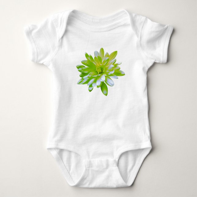 Niedlich grüne blühende Blume Grün daisy Baby Strampler (Vorderseite)