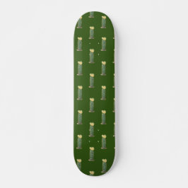Niedlich-grüne Kaktus-Wüste der gelben Blume Skateboard