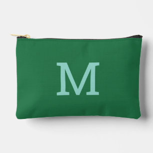 Niedlich-grüne Monogramm-Anfangsbesteck-Beutel Zubehörtasche