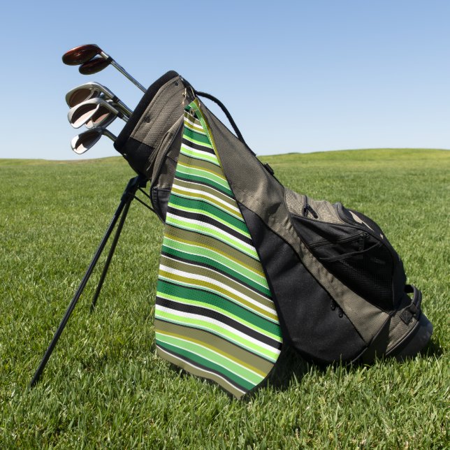 Niedlich-grüne Streifen Golfhandtuch (Gras)