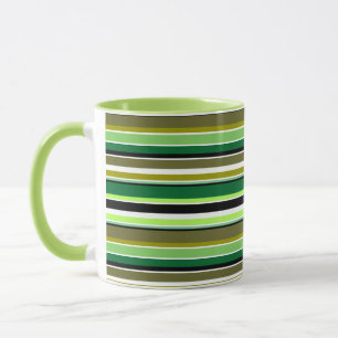 Niedlich-grüne Streifen Tasse