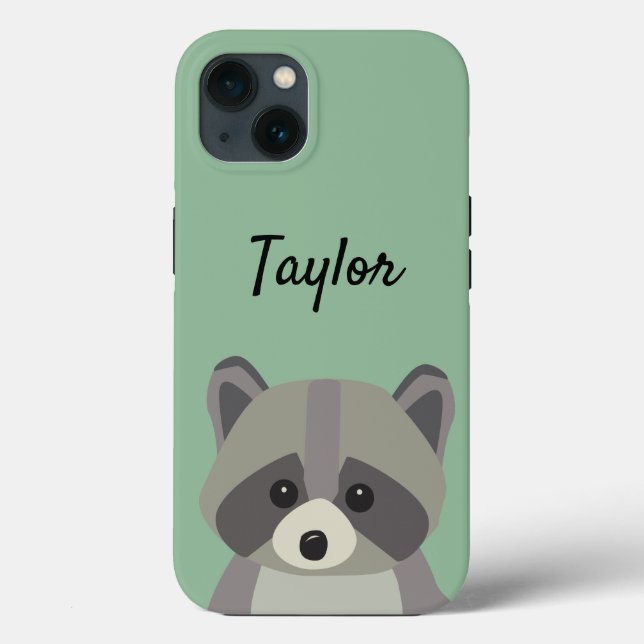Niedlich-grüne Waschkolonne personalisiert Case-Mate iPhone Hülle (Rückseite)