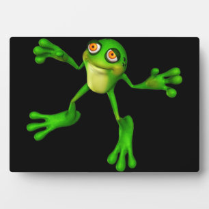 Niedlich-grüner Froggy Fotoplatte