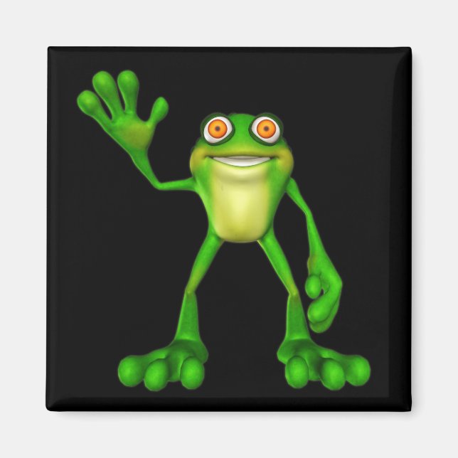 Niedlich-grüner Froggy Magnet (Vorne)