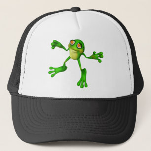 Niedlich-grüner Froggy Truckerkappe