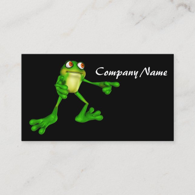 Niedlich-grüner Froggy Visitenkarte (Vorderseite)
