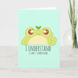 Niedlich Grüner Frosch verstehen Karte