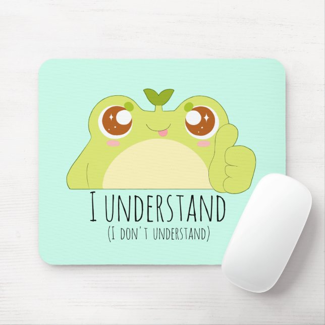 Niedlich Grüner Frosch verstehen Mousepad (Mit Mouse)
