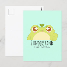 Niedlich Grüner Frosch verstehen Postkarte