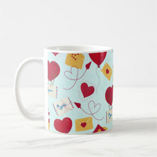 Niedlich Grungy Hübsch Valentines Liebe Brief Kaffeetasse