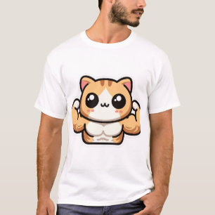 Niedlich Gym Cat T-Shirt