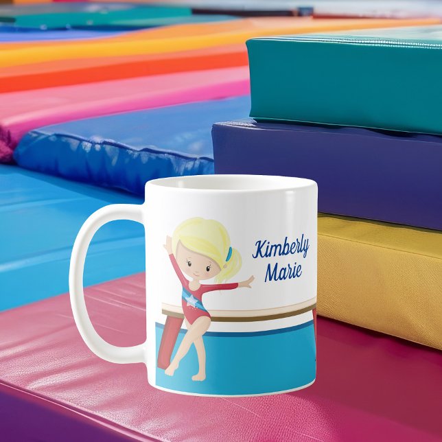 Niedlich Gymnastik Girl Personalisiert Gymnast Kaffeetasse (Von Creator hochgeladen)