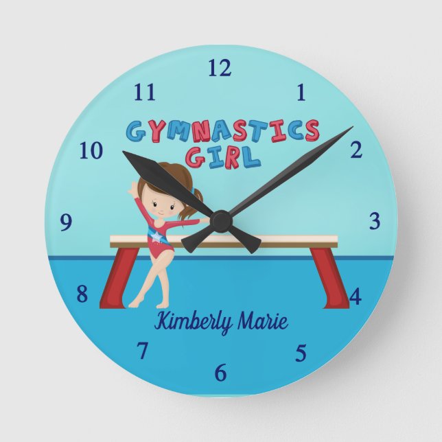 Niedlich Gymnastik Giro del Malcantone Runde Wanduhr (Vorderseite)