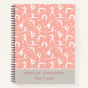 Niedlich Gymnastik Rosa Individuelle Name Moderne Notizbuch