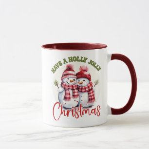 Niedlich haben ein heiliges Jolly Weihnachten/Schn Tasse