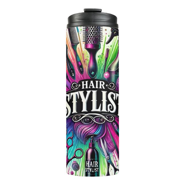Niedlich-Hair-Stylist Thermosbecher (Vorderseite)