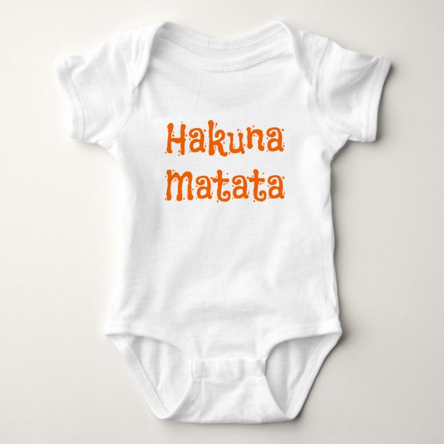Niedlich Hakuna Matata Baby Strampler (Vorderseite)