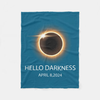 Niedlich Hallo Dunkelheit Sonnenfinsternis April Fleecedecke