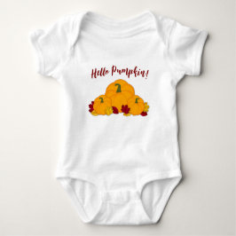 Niedlich Hallo Pumpkin! Fall Pumpkins & Blätter Baby Strampler