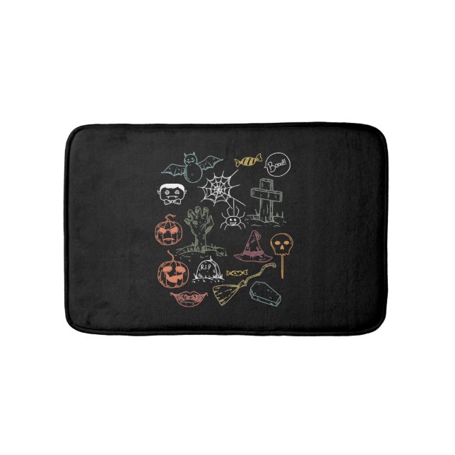 Niedlich Halloween Boo Pumpkin Badematte (Vorderseite)