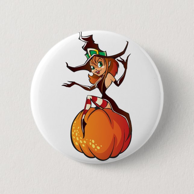 Niedlich Halloween Button (Vorderseite)