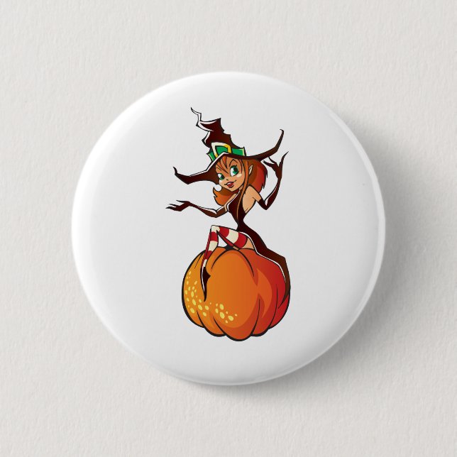 Niedlich Halloween Button (Vorderseite)