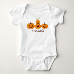 Niedlich Halloween farbenfrohe Funny Orange Pumpki Baby Strampler