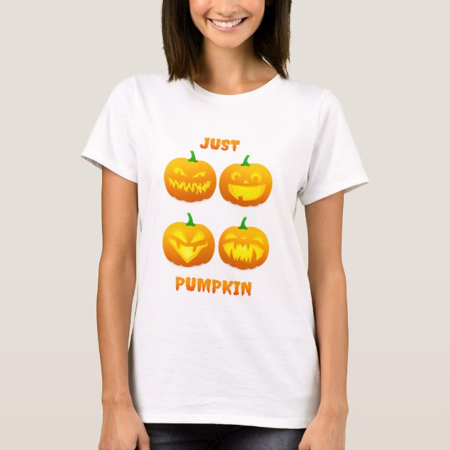 Niedlich Halloween Funny Kürbislaterne Pumpkin T-Shirt (Vorderseite)