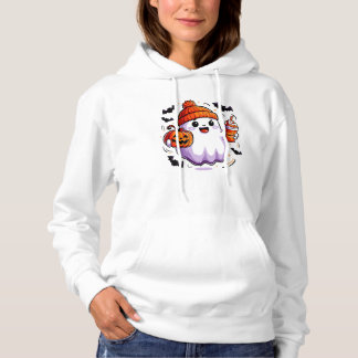 Niedlich Halloween Ghost Adult Hoodie