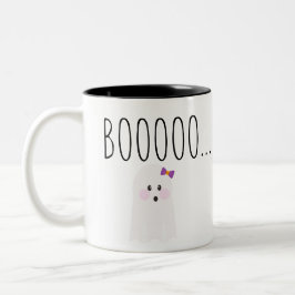 Niedlich Halloween Ghost Booooooo Zweifarbige Tasse