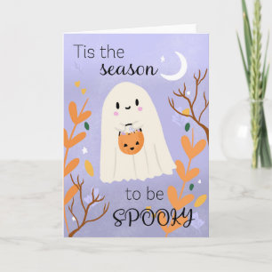 Niedlich Halloween Ghost Spooky Saison Kawaii Karte