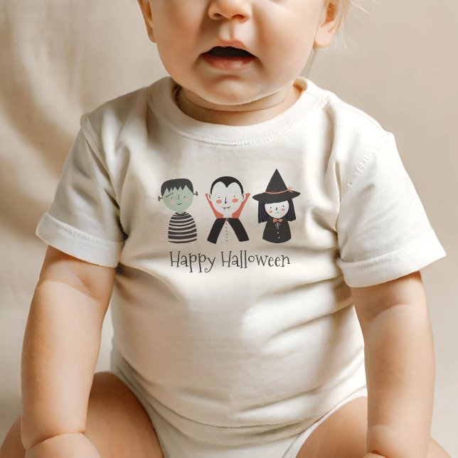 niedlich Halloween Hexenvampire Baby T-shirt (Von Creator hochgeladen)