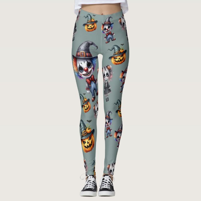 Niedlich Halloween Leggings (Vorderseite)