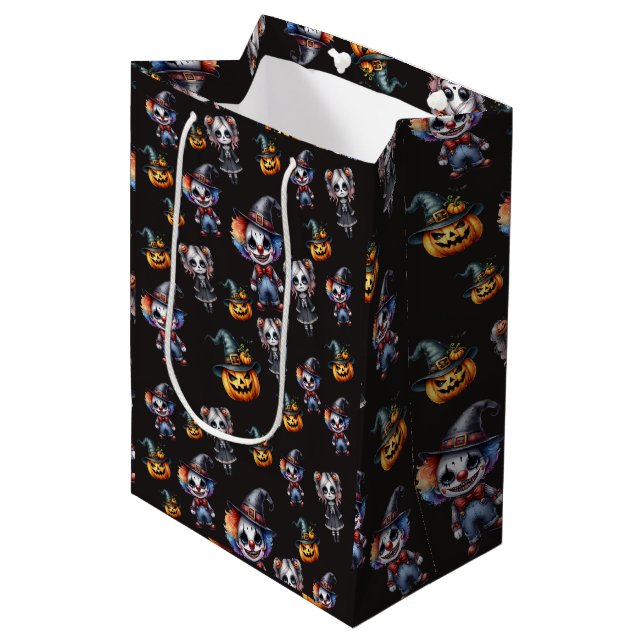 Niedlich Halloween Mittlere Geschenktüte (Vorderseite Schrägansicht)