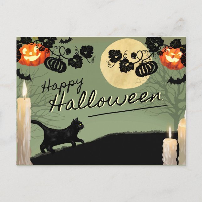Niedlich Halloween Postkarte (Vorderseite)
